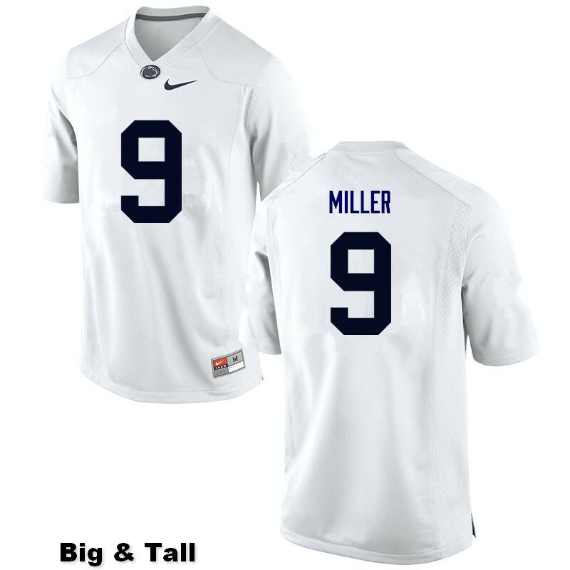 NCAA Nike Men's Penn State Nittany Lions Jarvis Miller #9 College Football Authentic Big & Tall White Stitched Jersey XET7498CH